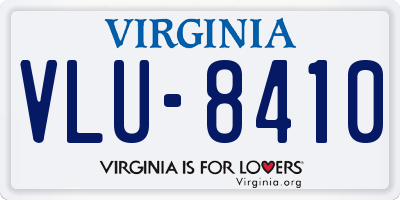 VA license plate VLU8410