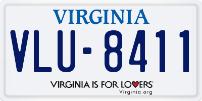 VA license plate VLU8411