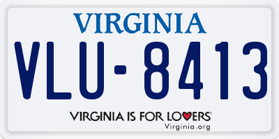 VA license plate VLU8413