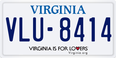 VA license plate VLU8414