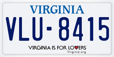 VA license plate VLU8415