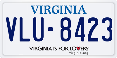 VA license plate VLU8423