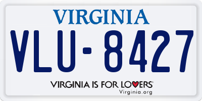 VA license plate VLU8427
