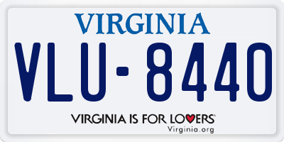 VA license plate VLU8440