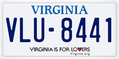 VA license plate VLU8441