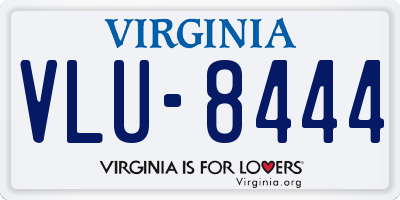 VA license plate VLU8444