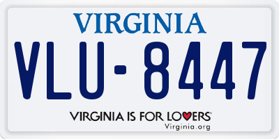 VA license plate VLU8447