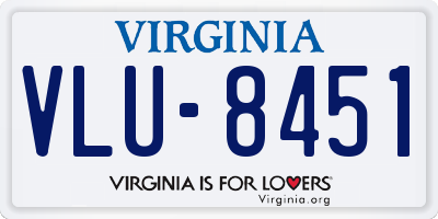 VA license plate VLU8451