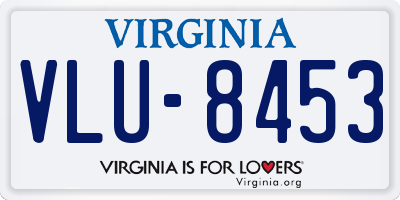 VA license plate VLU8453