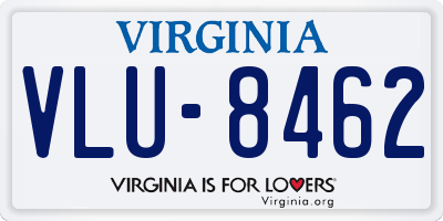 VA license plate VLU8462