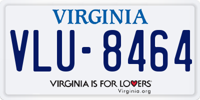 VA license plate VLU8464