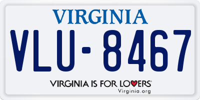 VA license plate VLU8467