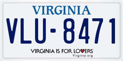 VA license plate VLU8471