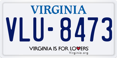 VA license plate VLU8473