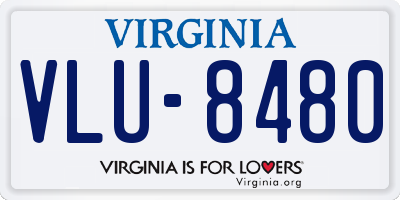 VA license plate VLU8480