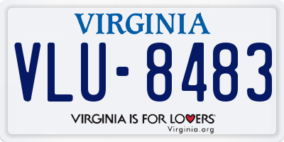 VA license plate VLU8483