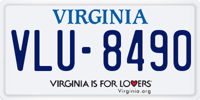VA license plate VLU8490