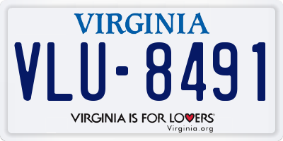 VA license plate VLU8491