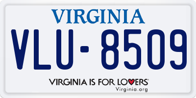 VA license plate VLU8509