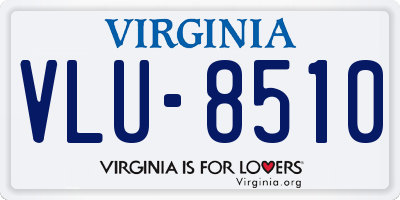 VA license plate VLU8510