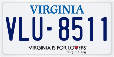 VA license plate VLU8511