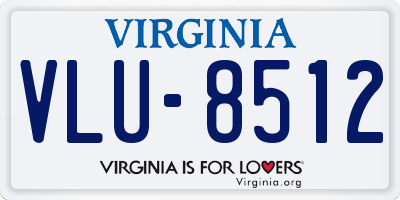 VA license plate VLU8512
