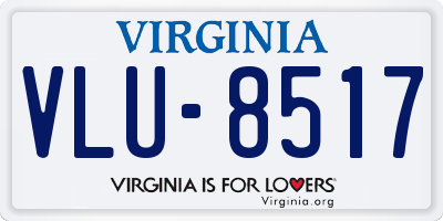 VA license plate VLU8517