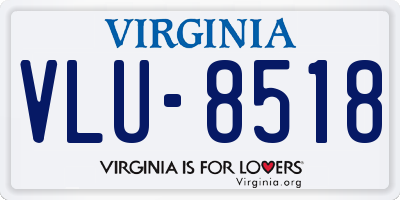 VA license plate VLU8518