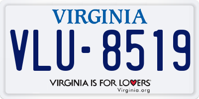 VA license plate VLU8519