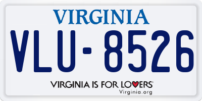 VA license plate VLU8526