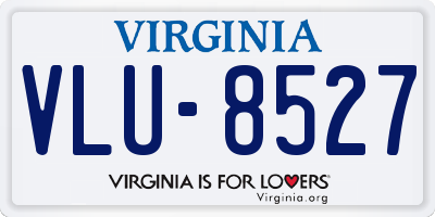 VA license plate VLU8527