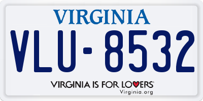 VA license plate VLU8532