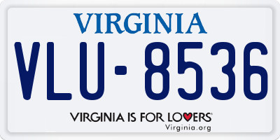 VA license plate VLU8536
