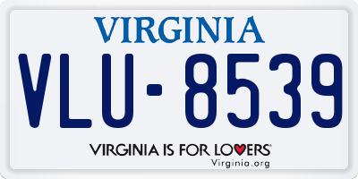 VA license plate VLU8539