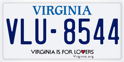 VA license plate VLU8544