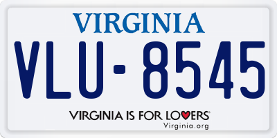VA license plate VLU8545