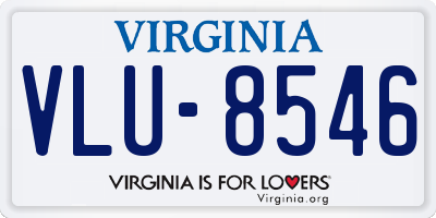 VA license plate VLU8546