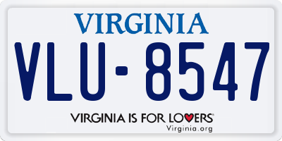 VA license plate VLU8547
