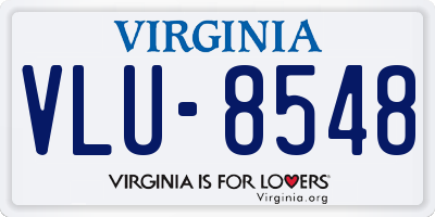 VA license plate VLU8548
