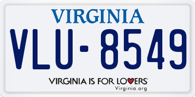 VA license plate VLU8549
