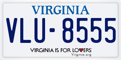 VA license plate VLU8555