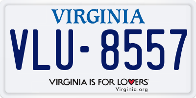 VA license plate VLU8557