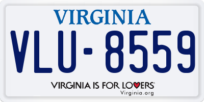 VA license plate VLU8559