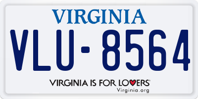 VA license plate VLU8564