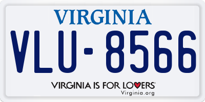 VA license plate VLU8566