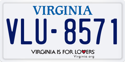 VA license plate VLU8571