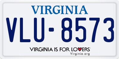 VA license plate VLU8573