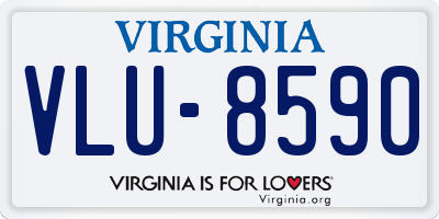 VA license plate VLU8590