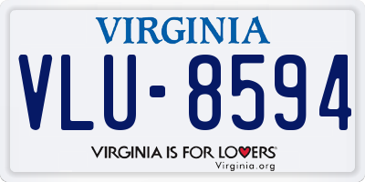 VA license plate VLU8594