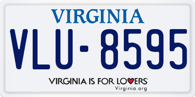 VA license plate VLU8595